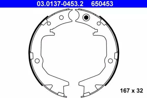 Remblokkenset, parkeerrem ATE 03.0137-0453.2)