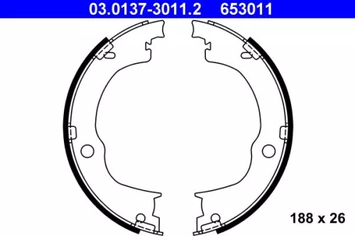 Remblokkenset, parkeerrem ATE 03.0137-3011.2)