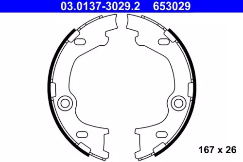 Remblokkenset, parkeerrem ATE 03.0137-3029.2)