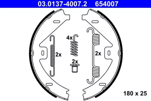 Remblokkenset, parkeerrem ATE 03.0137-4007.2)