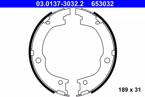 Remblokkenset, parkeerrem ATE 03.0137-3032.2)