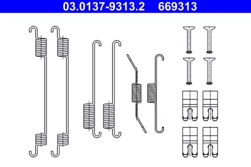 Accessoirekit, remschoenen ATE 03.0137-9313.2)