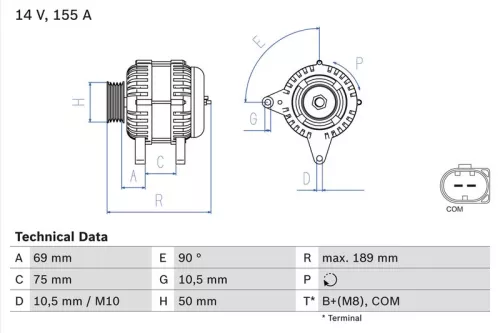 Dynamo BOSCH 0 986 047 400)