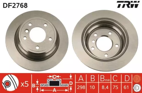 Remschijf TRW DF2768)
