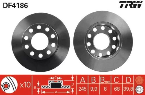 Brake Disc TRW DF4186)