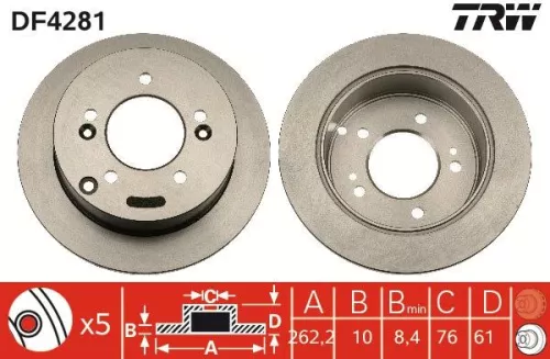 Remschijf TRW DF4281)