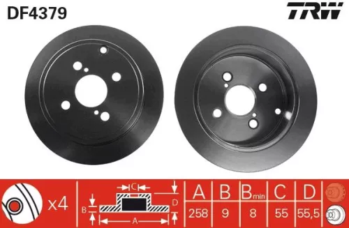 Remschijf TRW DF4379)