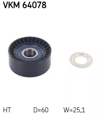 Riemspanner, V-geribbelde riem SKF VKM 64078)