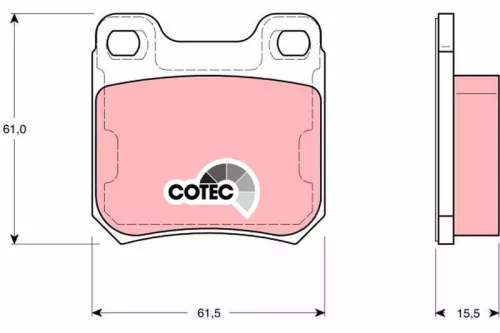 Brake Pad Set, disc brake TRW GDB1346)