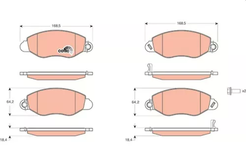 Brake Pad Set, disc brake TRW GDB1461)
