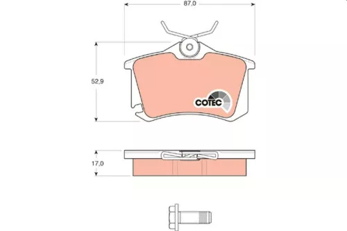 Brake Pad Set, disc brake TRW GDB1578)