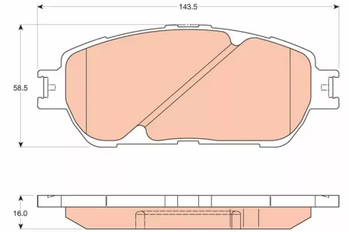 Remblokkenset, schijfrem TRW GDB3610)