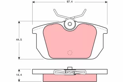 Brake Pad Set, disc brake TRW GDB466)