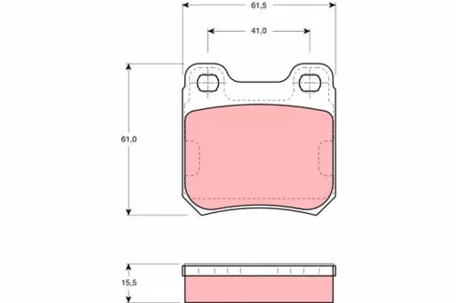Brake Pad Set, disc brake TRW GDB914)