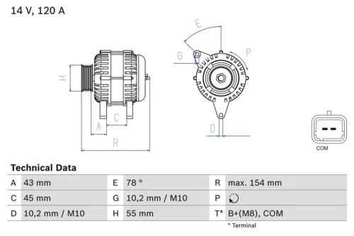 Alternator BOSCH 0 986 083 840)