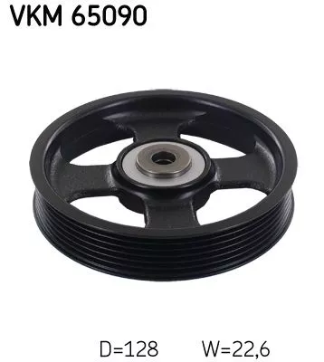 Ombuigings-/geleidingspoelie, V-geribbelde riem SKF VKM 65090)