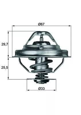 Thermostaat, koelvloeistof MAHLE TX 38 88D)