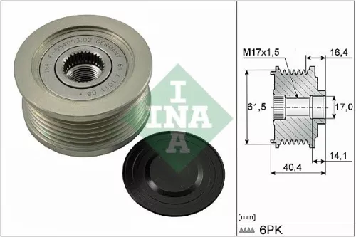 Alternator Freewheel Clutch Schaeffler INA 535 0115 10)