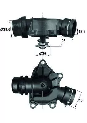 Thermostat, coolant MAHLE TI 26 88)