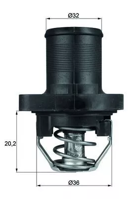 Thermostaat, koelvloeistof MAHLE TI 47 89)