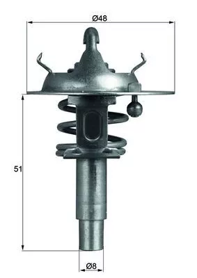 Thermostaat, koelvloeistof MAHLE TX 106 90D)