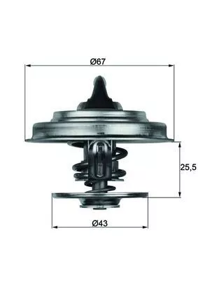 Thermostat, coolant MAHLE TX 18 87D)