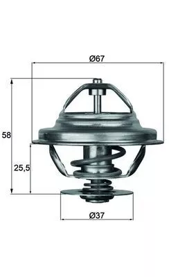 Thermostat, coolant MAHLE TX 21 80D)