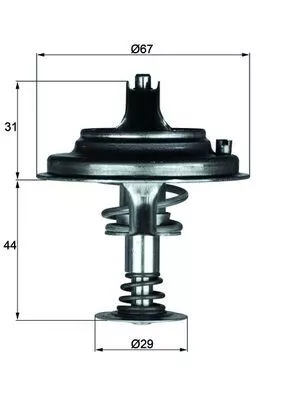 Thermostaat, koelvloeistof MAHLE TX 26 80D1)