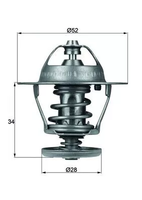 Thermostaat, koelvloeistof MAHLE TX 68 88D)