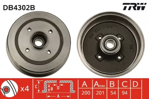 Remtrommel TRW DB4302B)