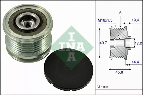 Alternator Freewheel Clutch Schaeffler INA 535 0168 10)