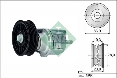 Riemspanner, V-geribbelde riem Schaeffler INA 534 0185 10)