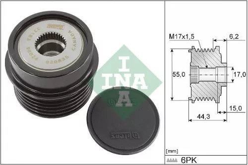Vrijloopkoppeling van de dynamo Schaeffler INA 535 0231 10)