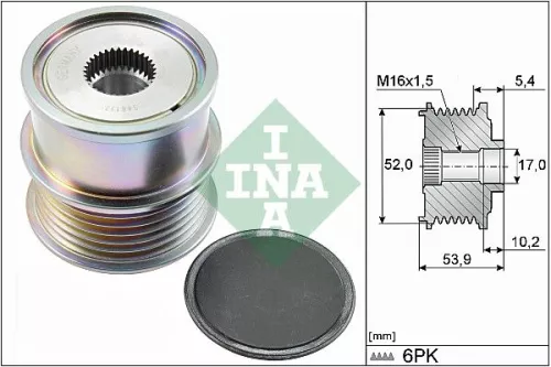 Vrijloopkoppeling van de dynamo Schaeffler INA 535 0279 10)