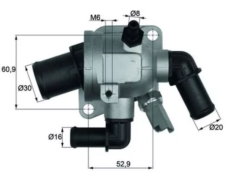 Thermostaat, koelvloeistof MAHLE TI 173 88)