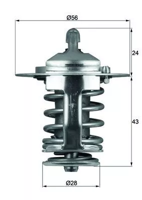 Thermostaat, koelvloeistof MAHLE TX 70 82)