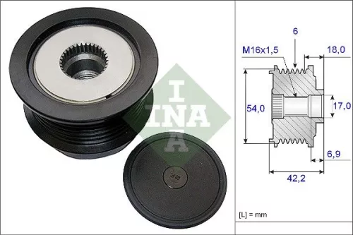 Alternator Freewheel Clutch Schaeffler INA 535 0188 10)