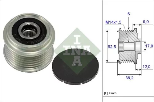 Alternator Freewheel Clutch Schaeffler INA 535 0219 10)