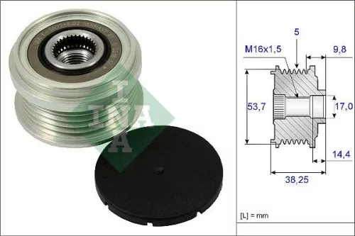 Vrijloopkoppeling van de dynamo Schaeffler INA 535 0242 10)