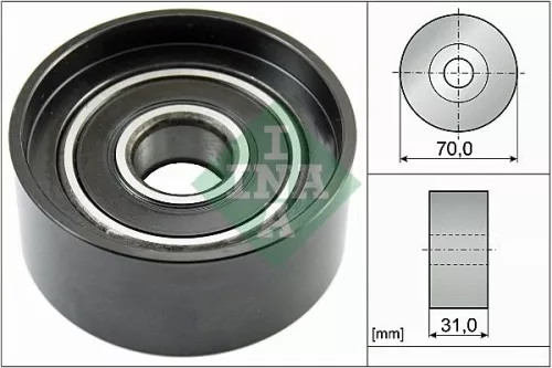 Ombuigings-/geleidingspoelie, V-geribbelde riem Schaeffler INA 532 0588 10)