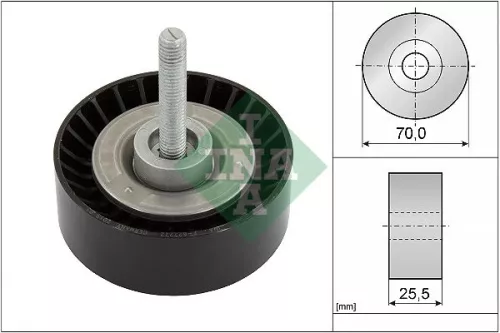 Ombuigings-/geleidingspoelie, V-geribbelde riem Schaeffler INA 532 0652 10)