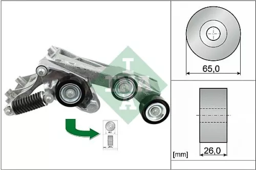 Riemspanner, V-geribbelde riem Schaeffler INA 534 0446 10)