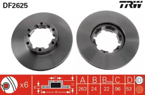 Remschijf TRW DF2625)