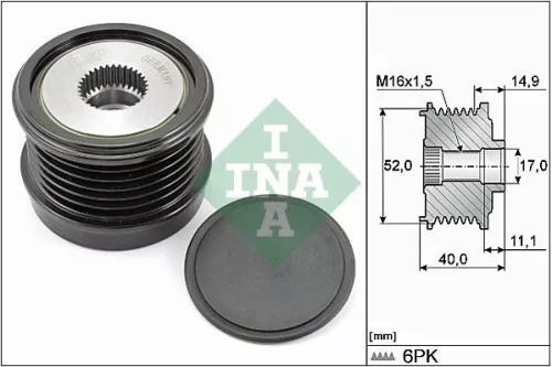 Vrijloopkoppeling van de dynamo Schaeffler INA 535 0293 10)