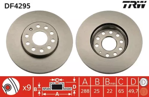 Brake Disc TRW DF4295)