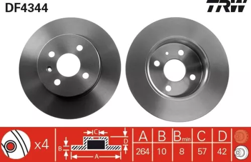 Remschijf TRW DF4344)