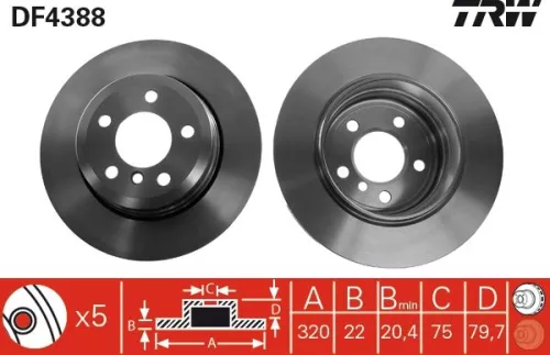 Remschijf TRW DF4388)