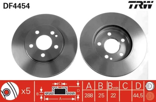 Remschijf TRW DF4454)
