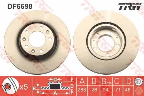 Brake Disc TRW DF6698)
