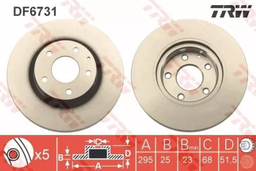 Remschijf TRW DF6731)